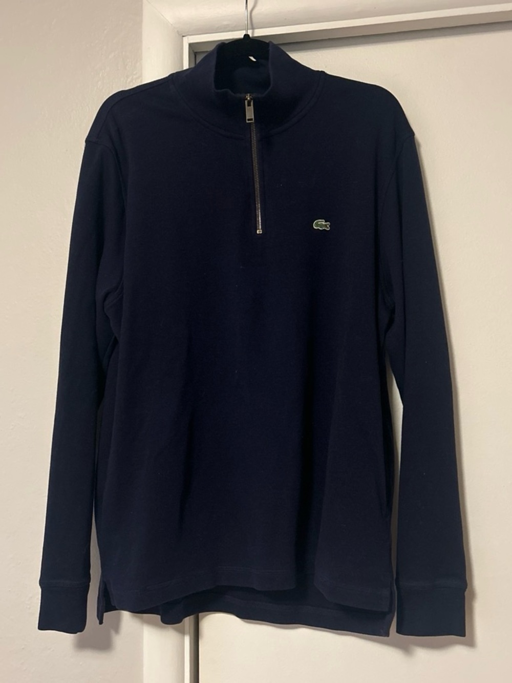 Men’s Lacoste navy quarter zip